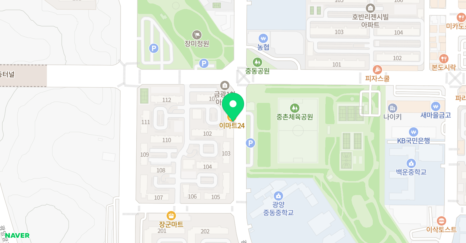 가온 피아노학원 위치
