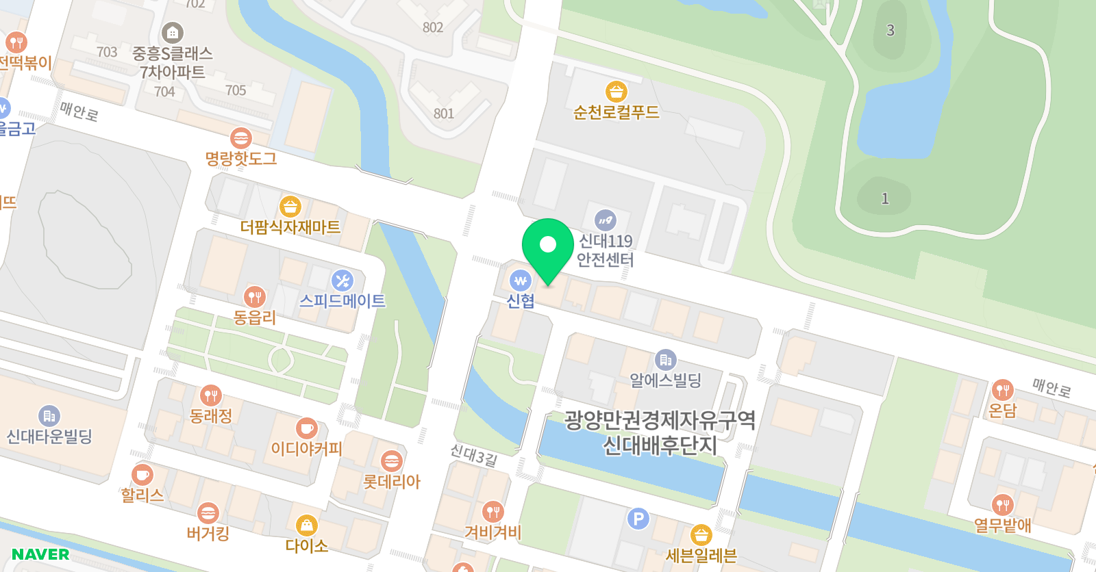 M&B 무용학원 위치