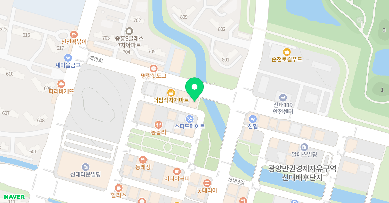 신대드림 태권도장 위치