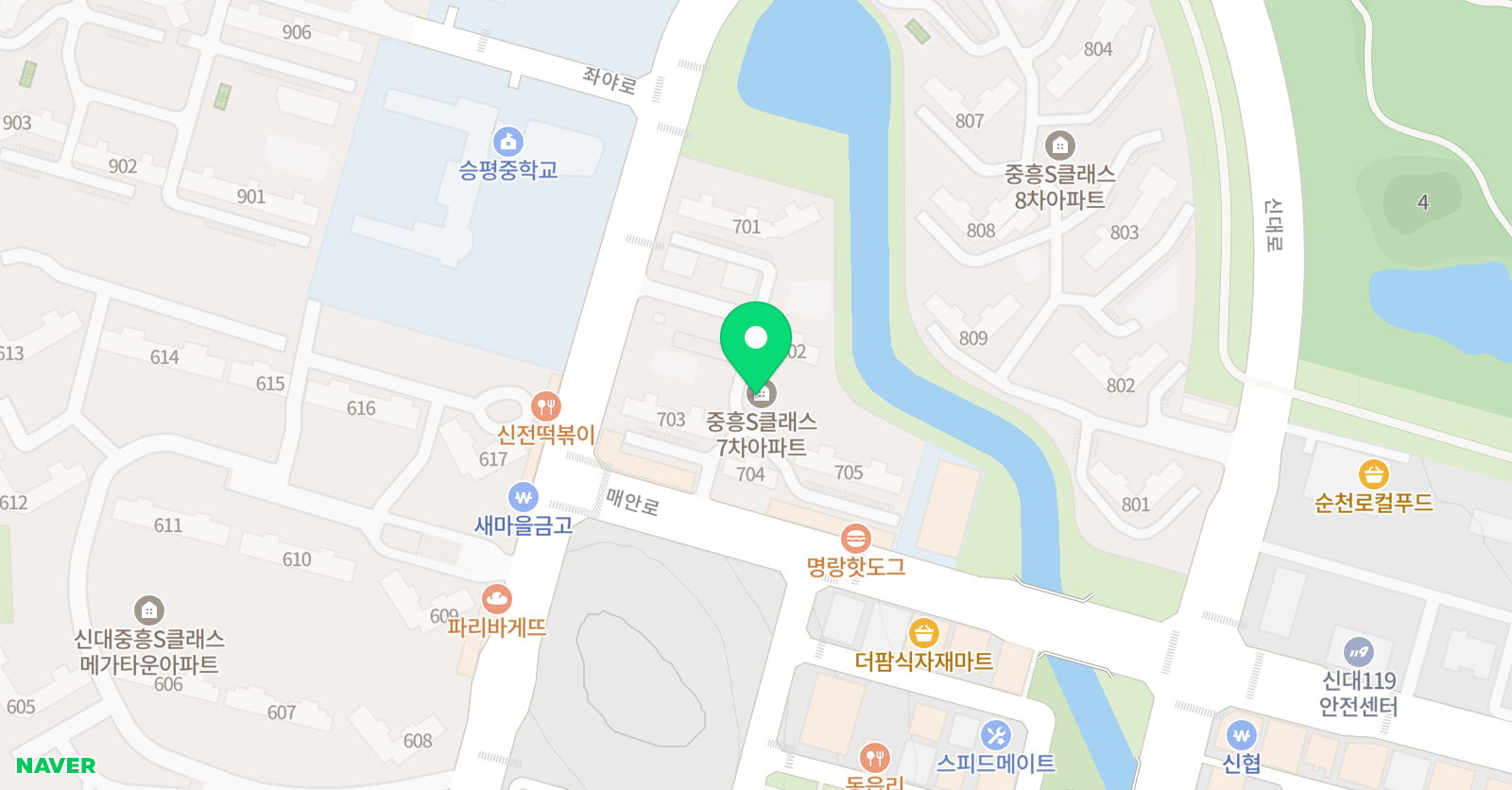 민경재수학학원 위치
