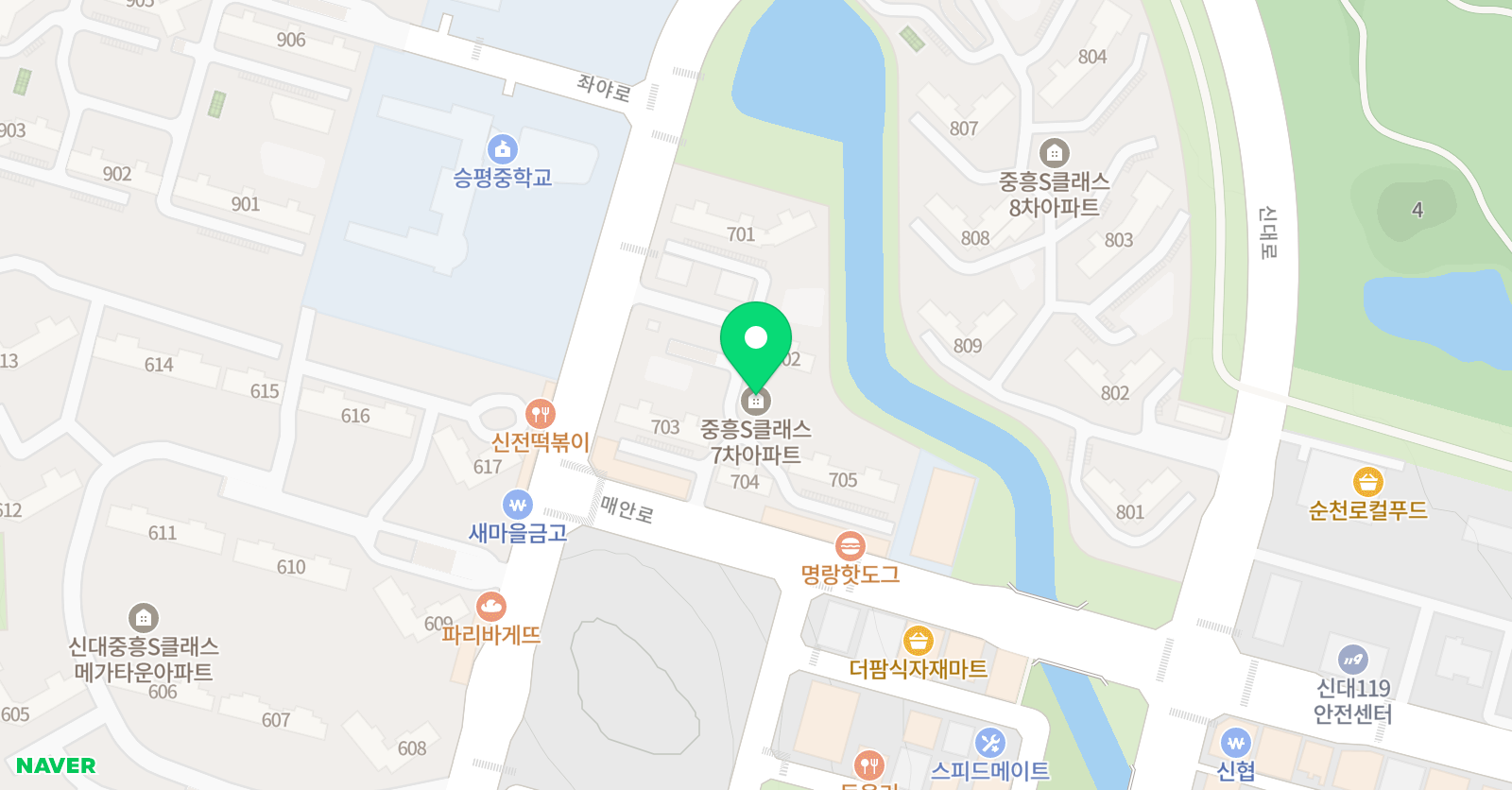 초이스영어한쌤 수학과학학원 위치