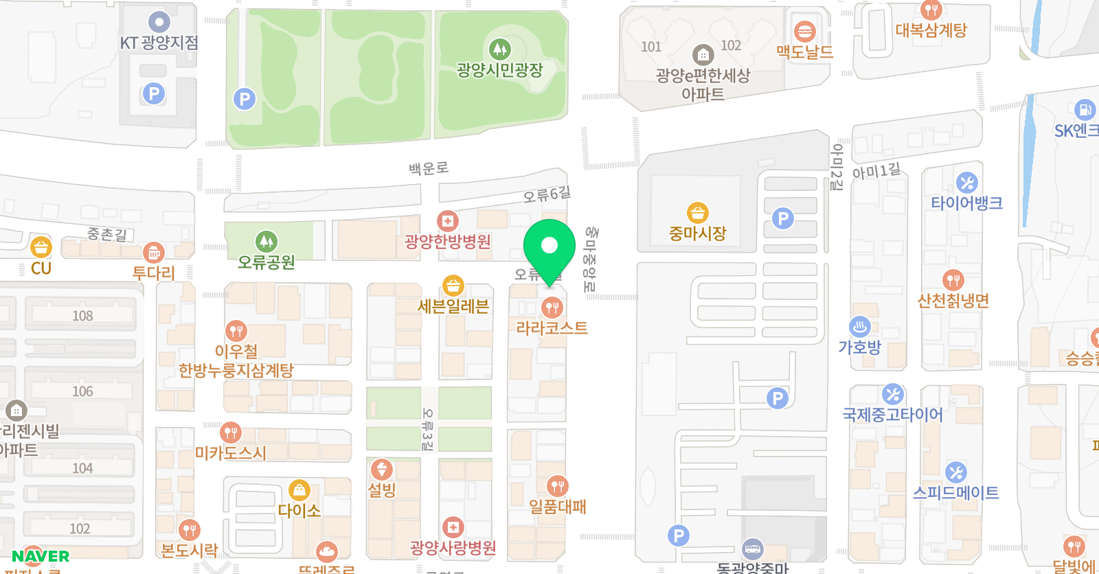 TD댄스학원 광양점 위치