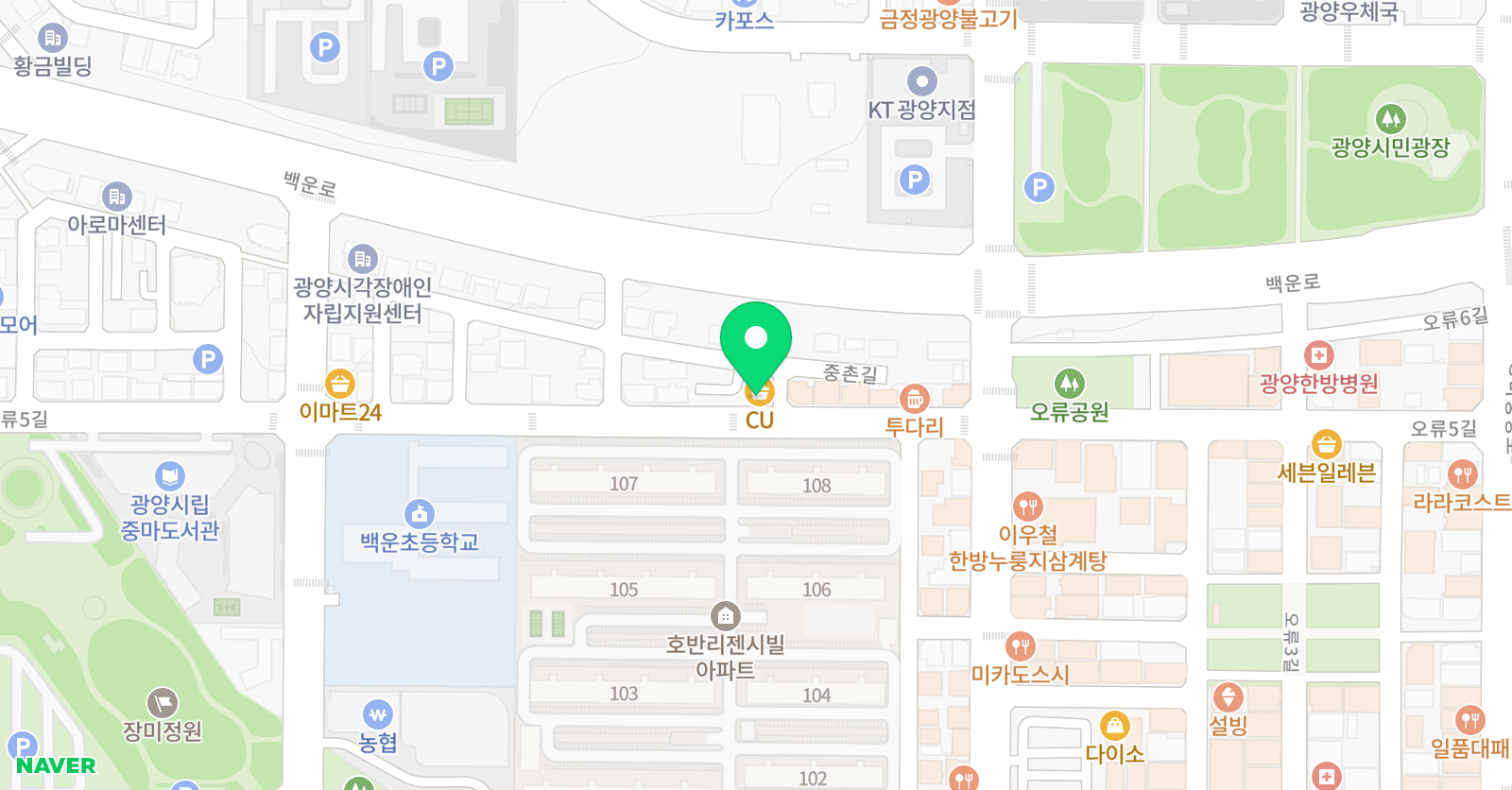 탑아카데미 학원 위치