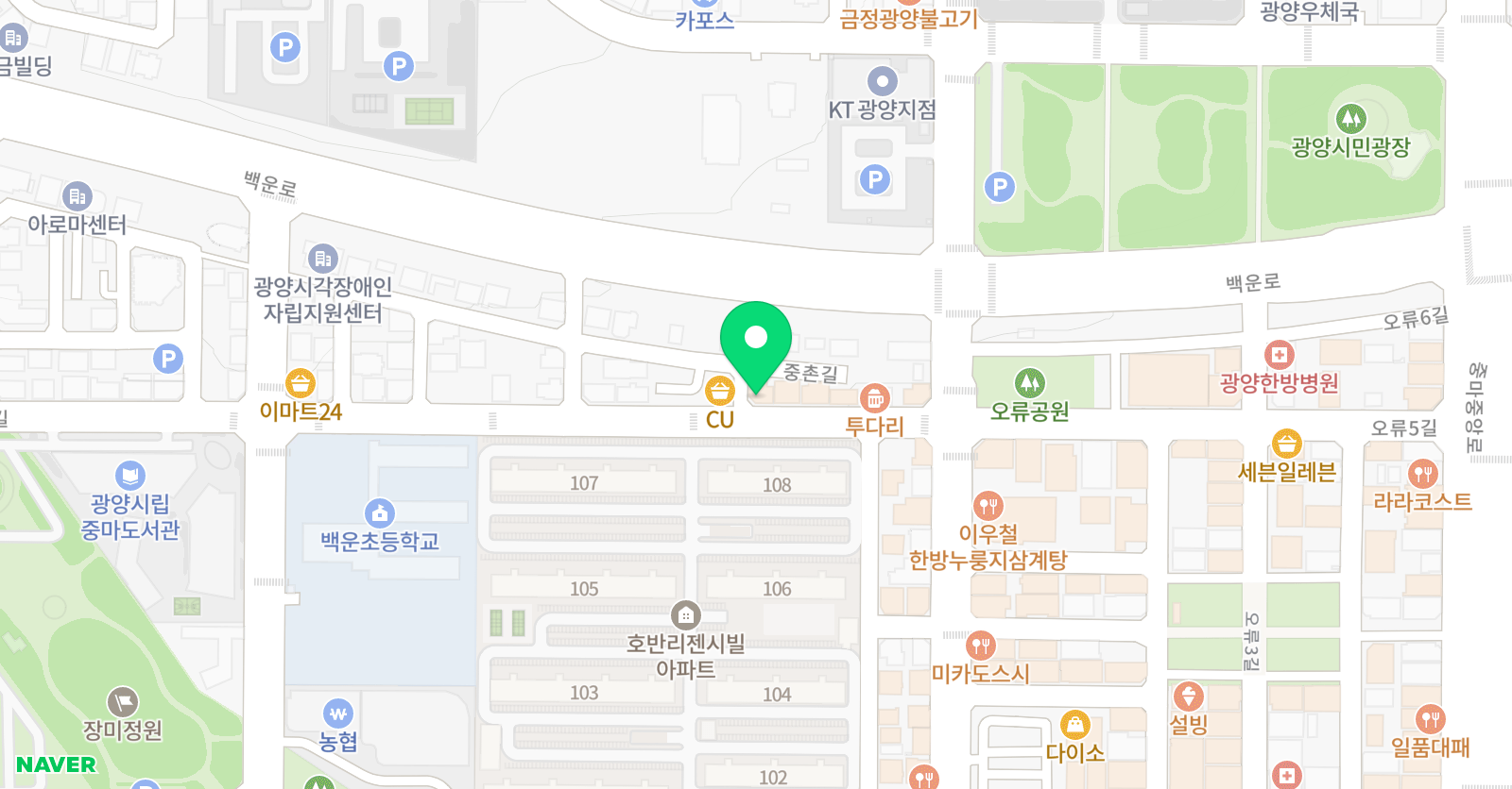 딱풀리는 수학 플랜비학원 위치