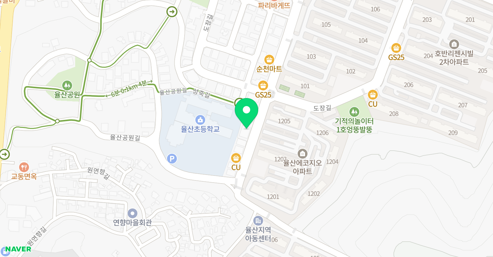 호반1차엘 수학 공부방 위치
