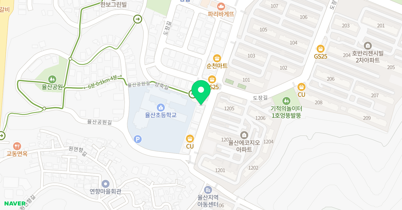 대교 공부방 율산점 위치