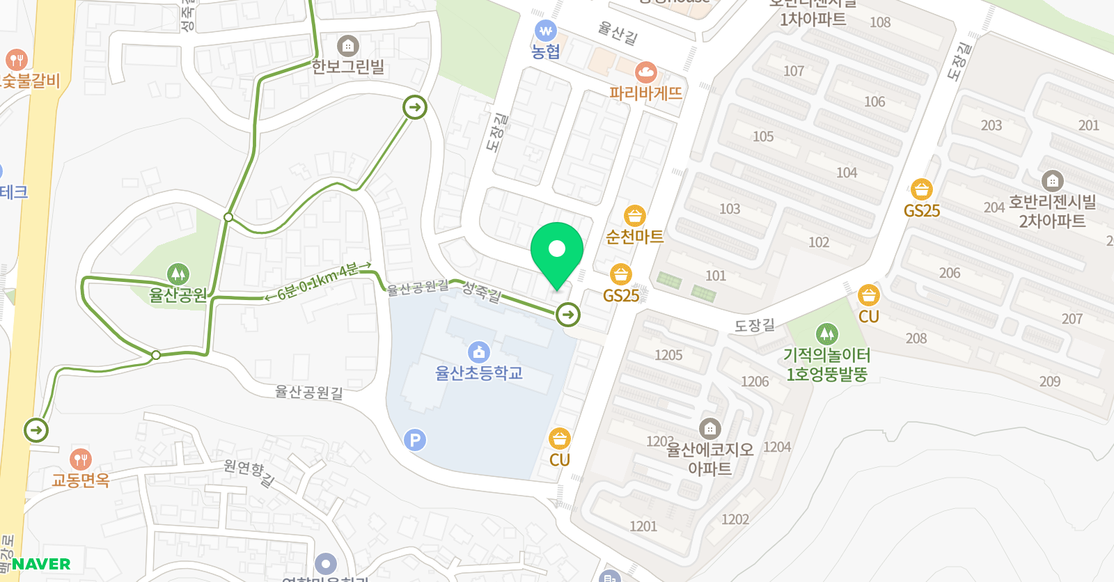 미래엔더조은 학원 위치