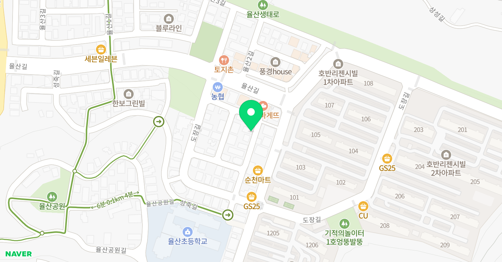 올바른 수학국어학원 위치