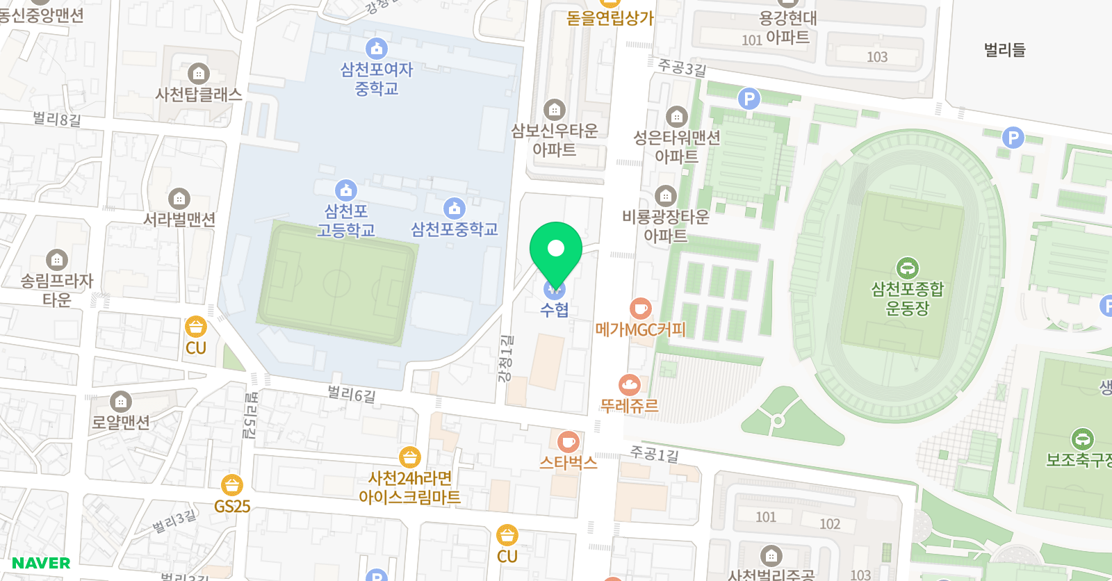 눈높이러닝센터 벌용학원 위치