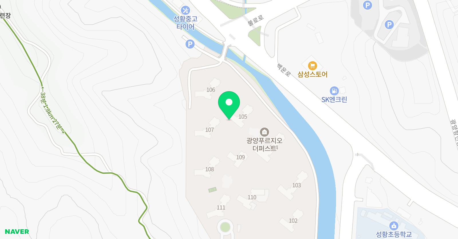 리드인 성황푸르지오점 위치