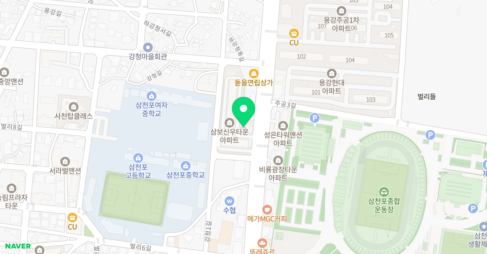 마루한청무 태권도장 위치