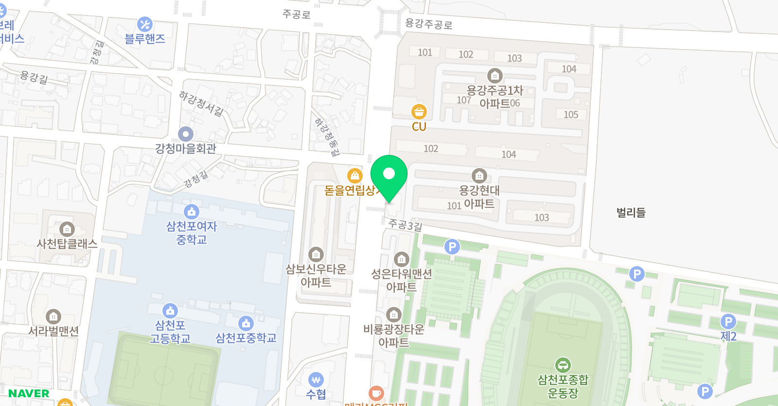 삼성 영어 용강 학원 위치