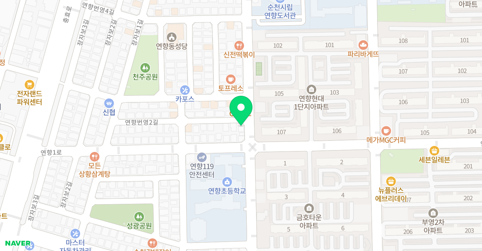 연향 푸르넷공부방 위치