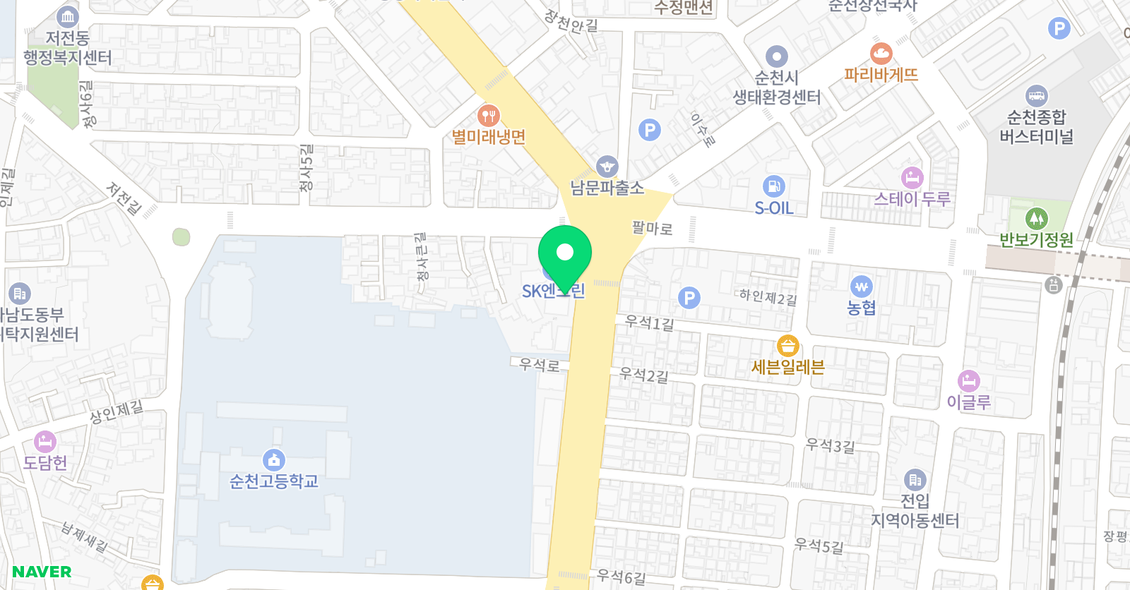 뉴탑 학원 위치