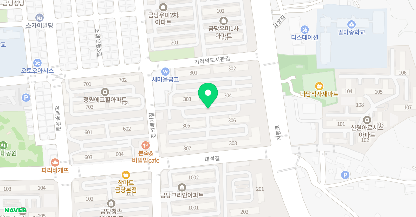 눈높이 러닝센터 금당학원 위치