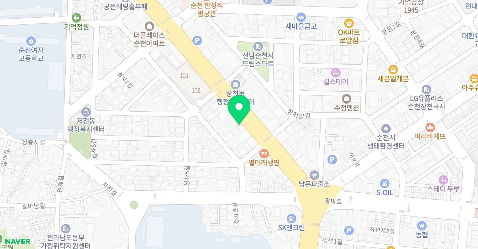 정문 학원 위치