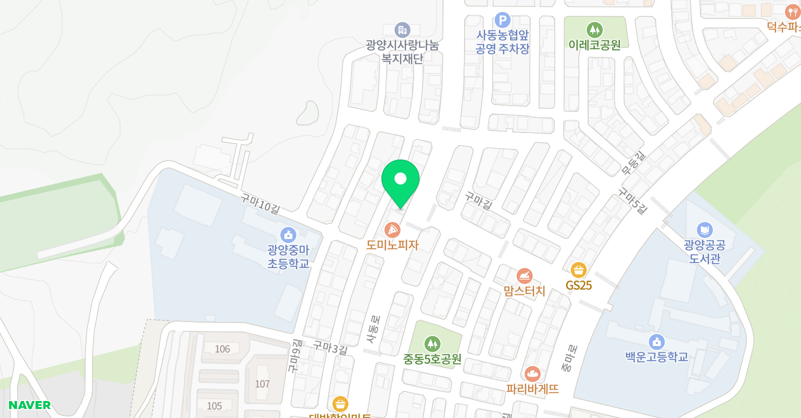 BONG 학원 위치
