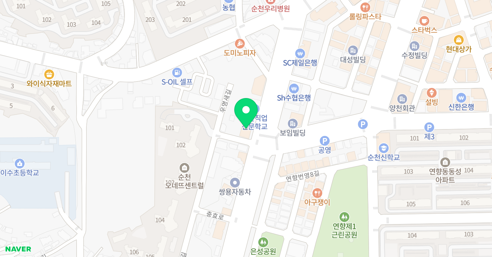 순천씨앤씨미술학원 위치