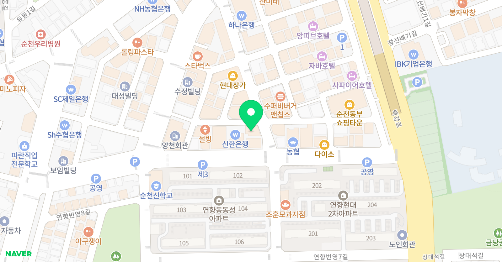 지앤비 영어전문학원 위치
