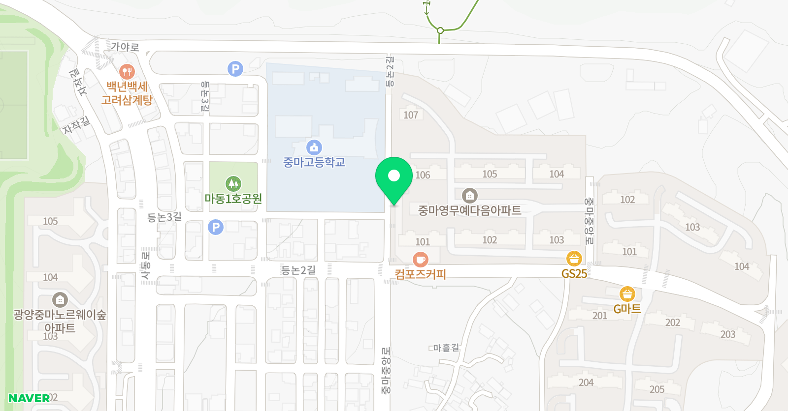 강한아이 태권도 광양점 위치
