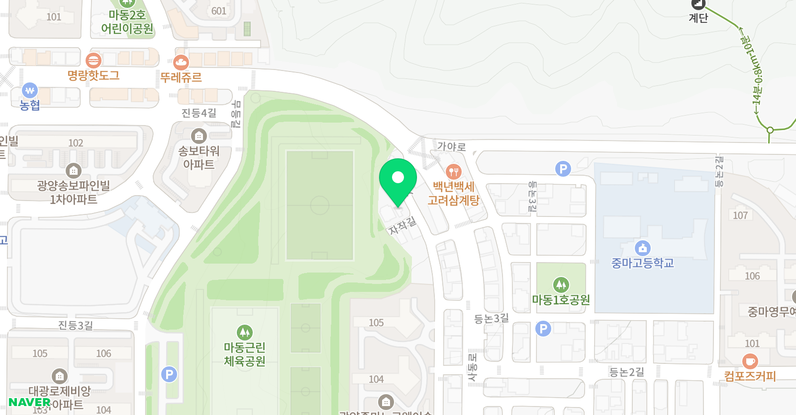 R&R 잉글리쉬 어학원 위치