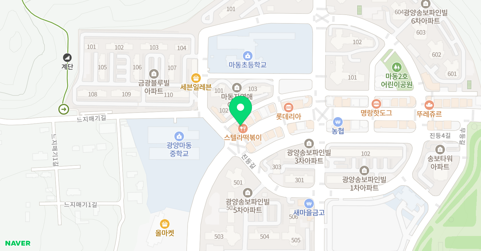 최현리브레인 태권도 위치
