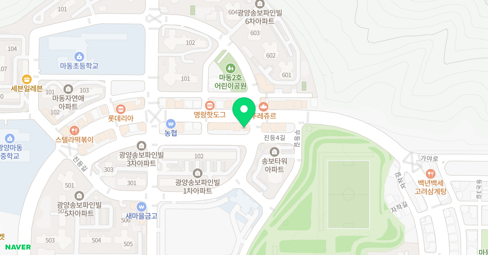 꿈많은공부벌레 학원 위치
