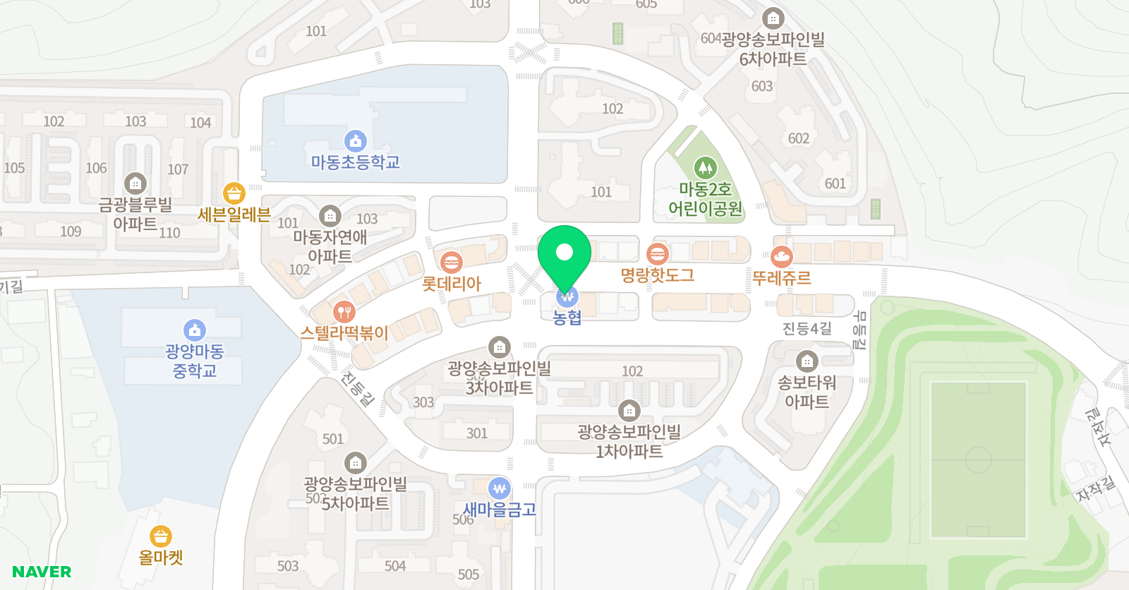 토마스잉글리시스쿨 광양마동캠퍼스 위치