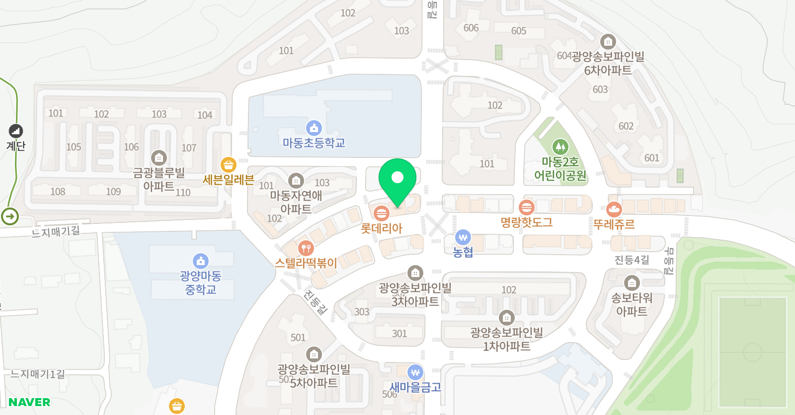 눈높이 러닝센터 마동 학원 위치
