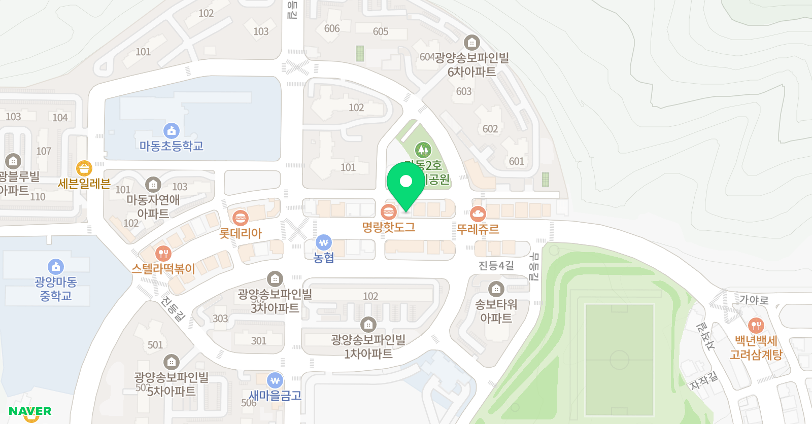 딱풀리는수학 더채움학원 위치