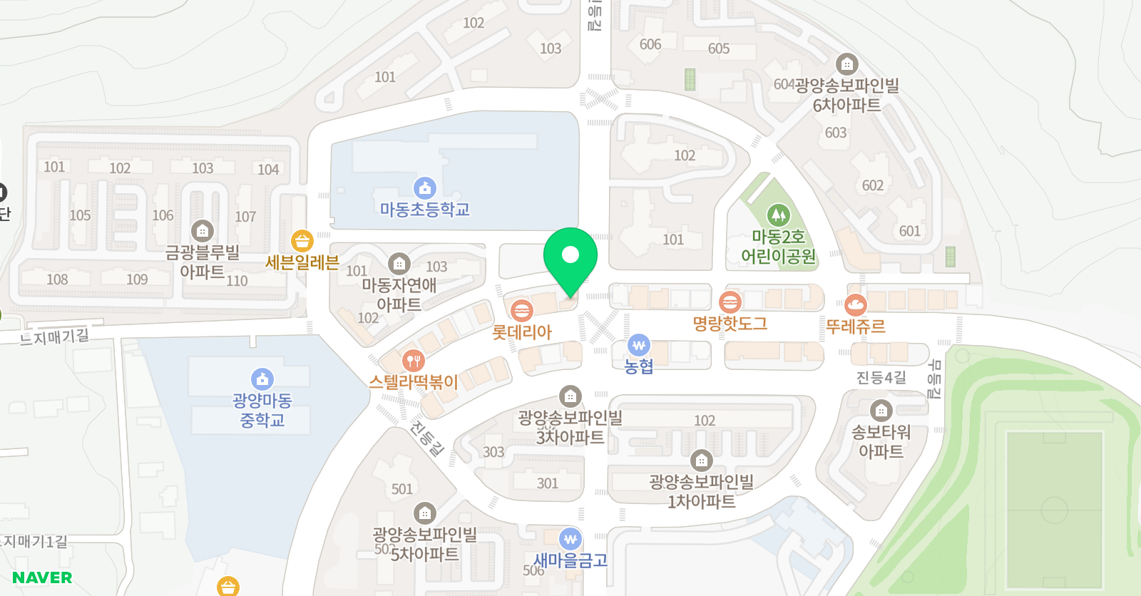 윤선생 영어숲 학원 위치