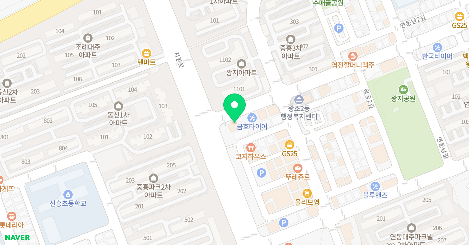 YJ 학원 위치
