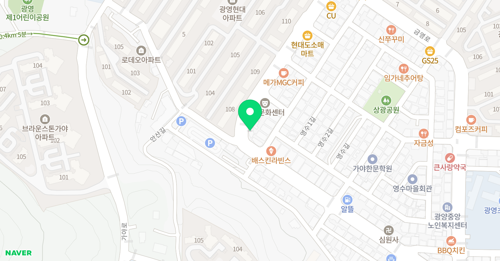 소리샘 음악학원 위치