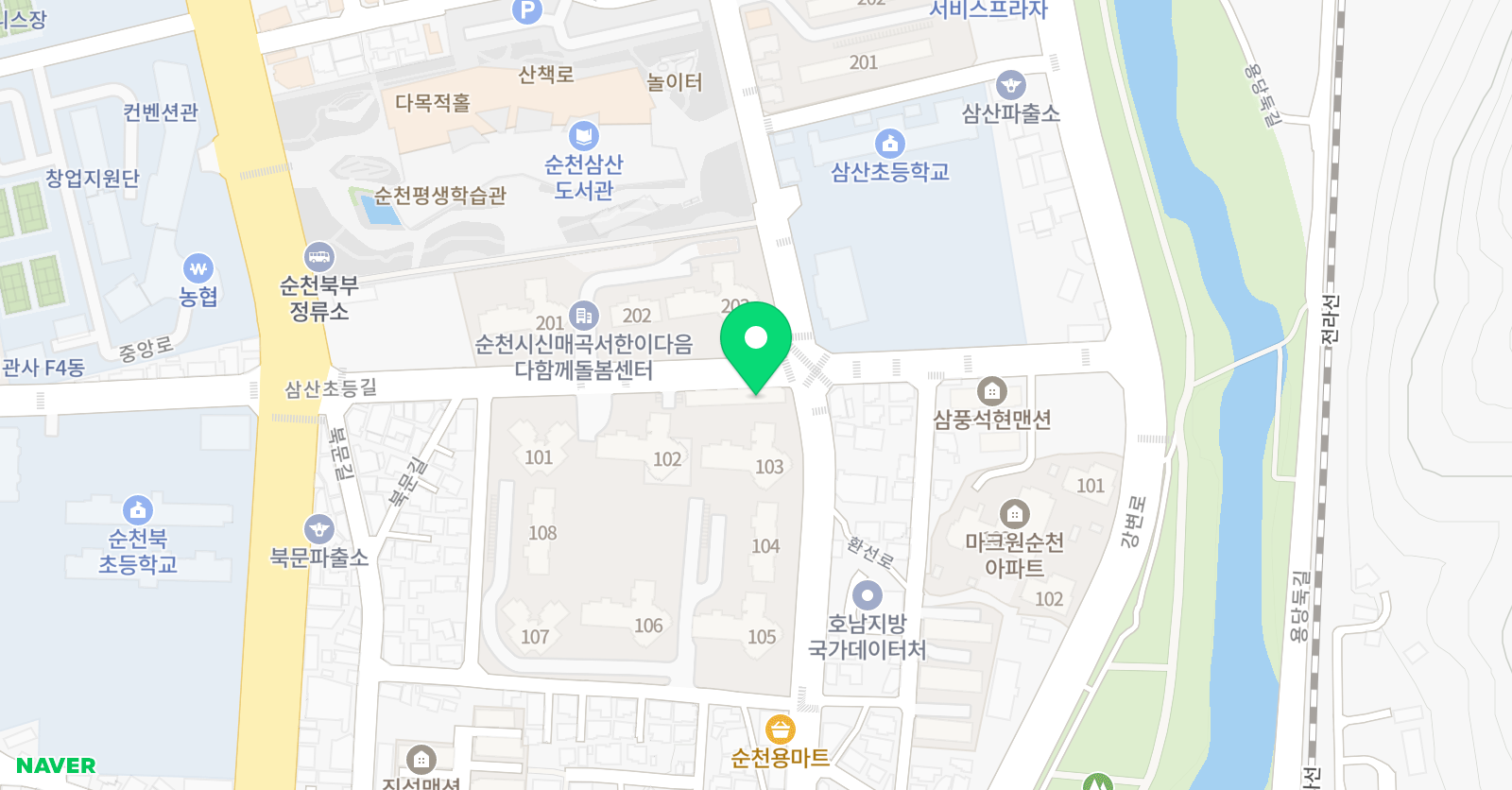 YBM잉글루 학원 순천매곡학원 위치