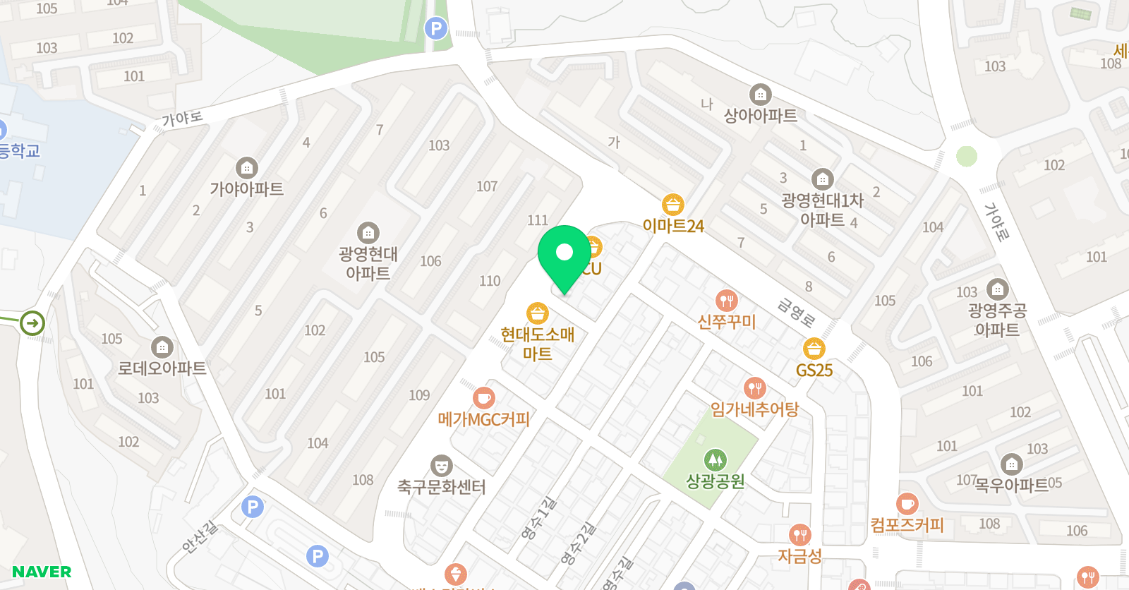 뮤엠 영어 광영캠퍼스 위치