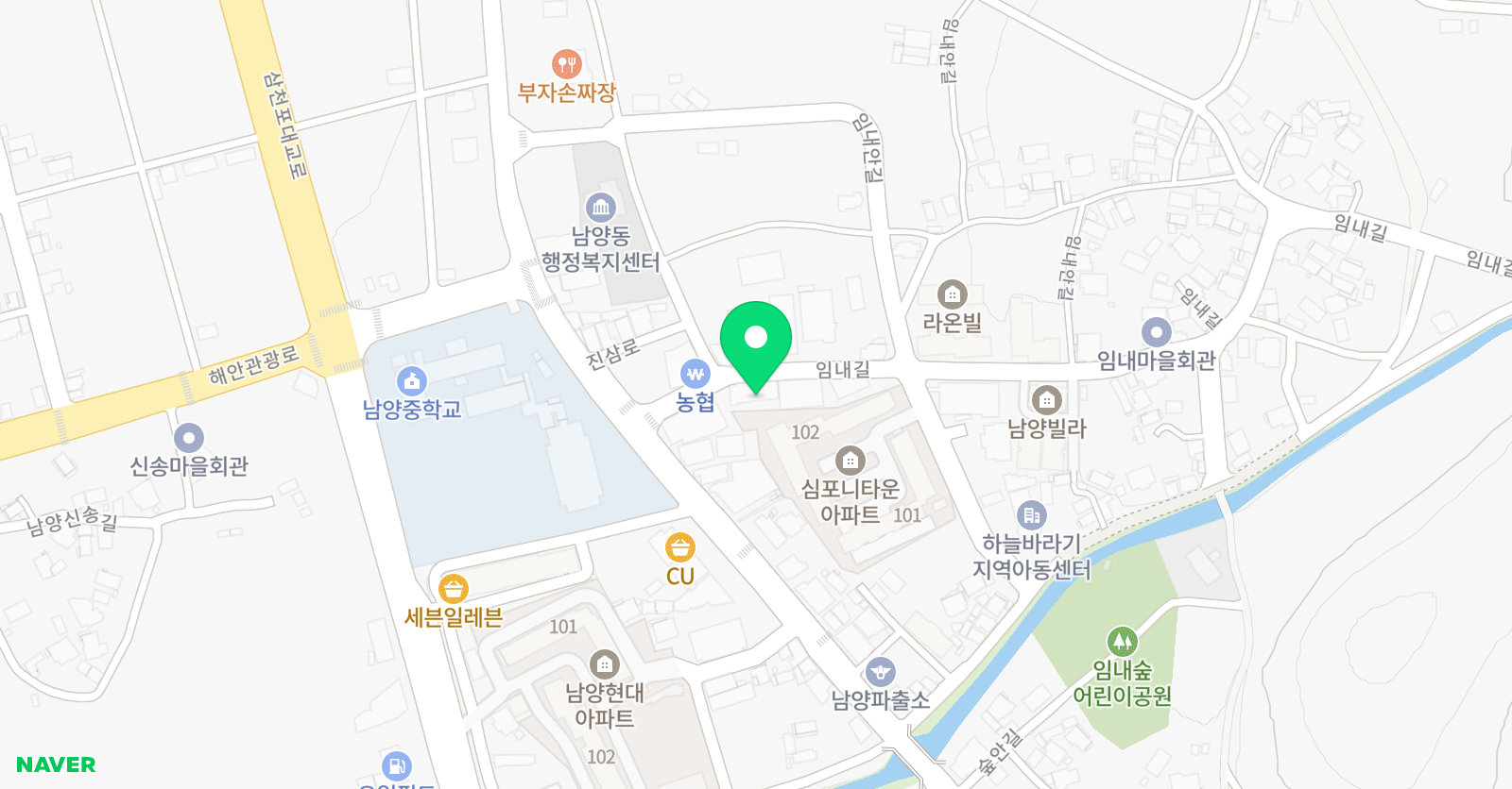 마루 한남 양청 무체육관 위치