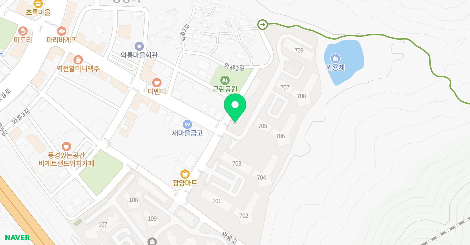 믿음 음악학원 마로분원 위치