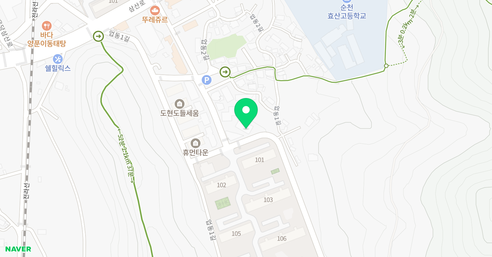 라이언스 위밍센터 용당점 위치