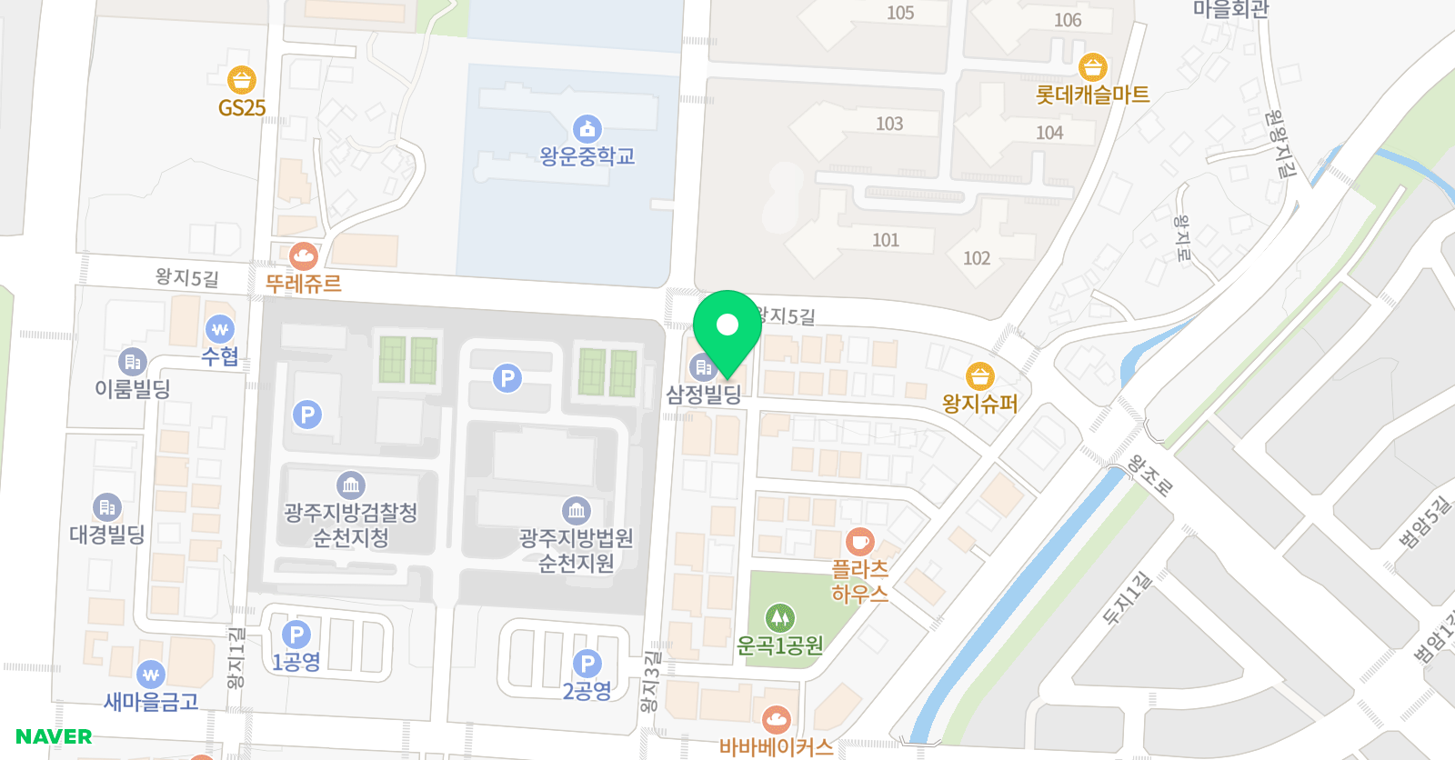 청담 어학원 순천브랜치 위치