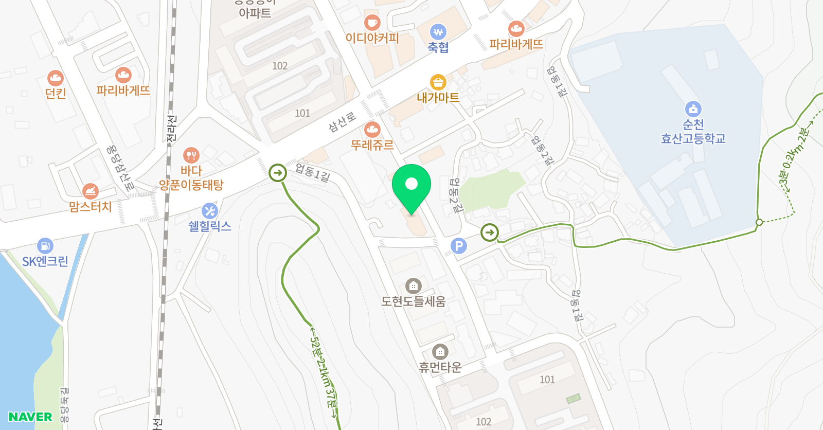 꽃피는 음악학원 위치
