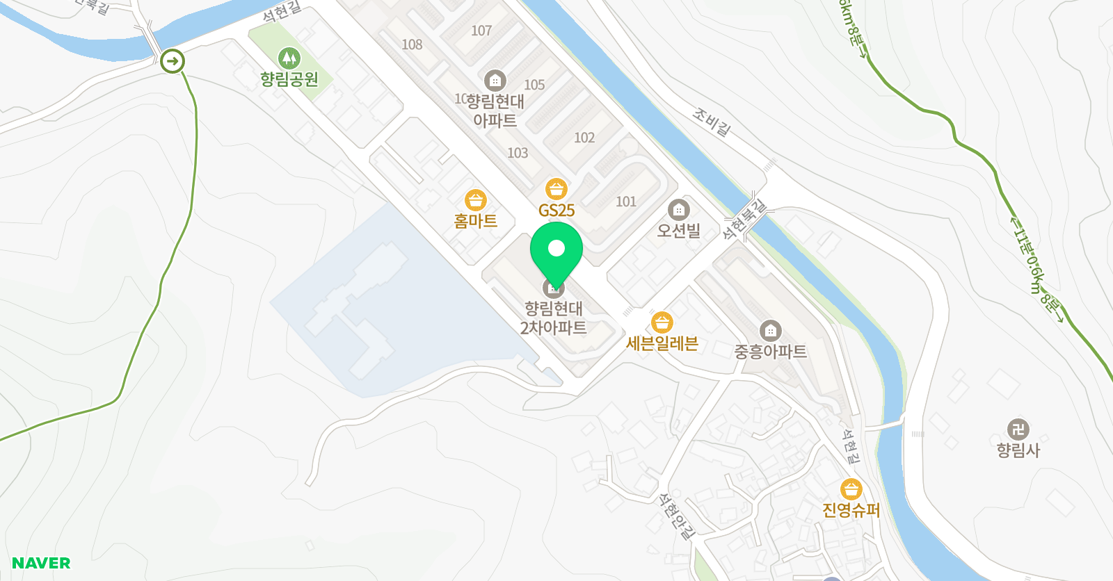 미래엔 수학학원 향림현대교실 위치