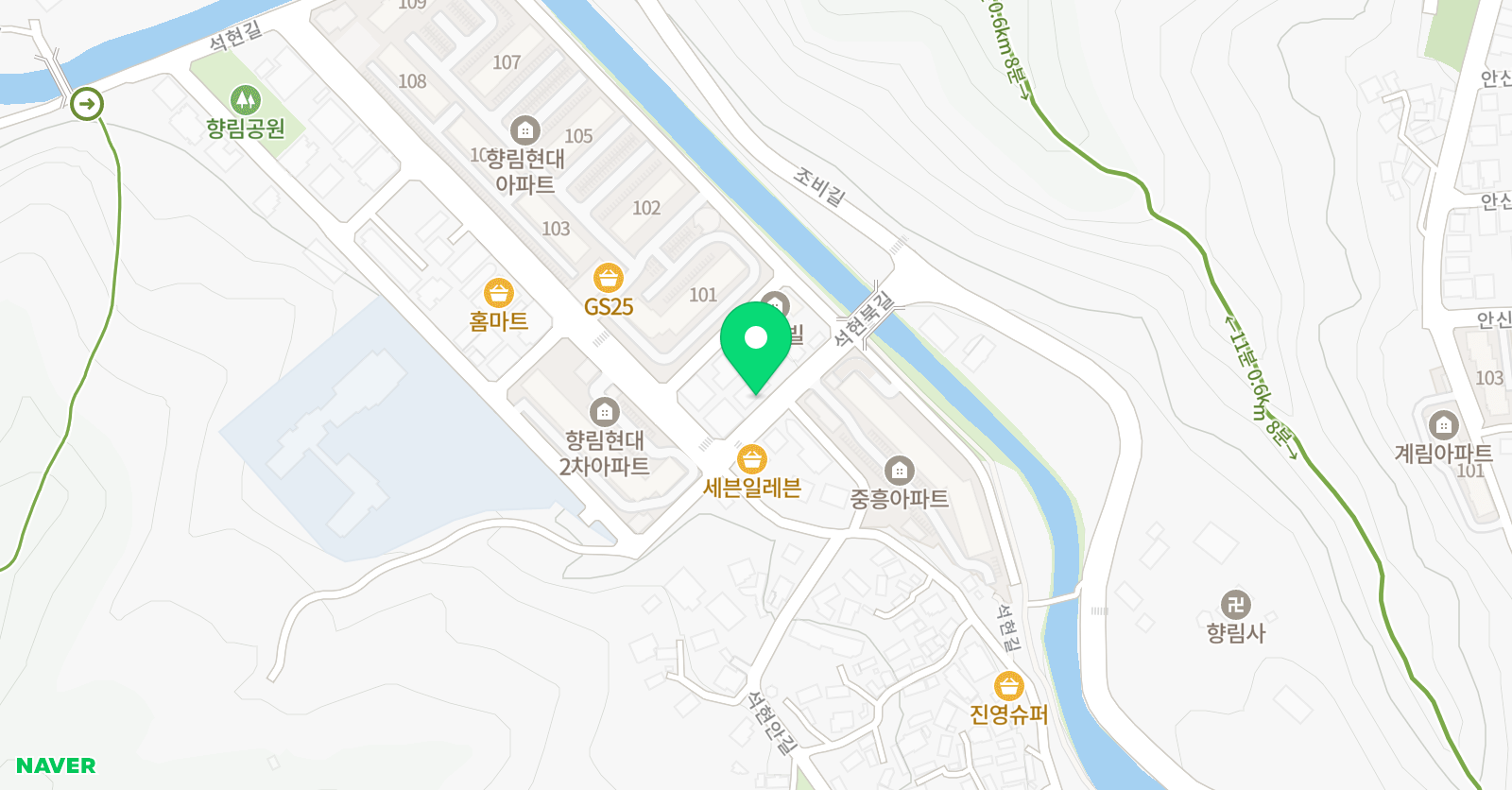 석사제일 태권도 위치