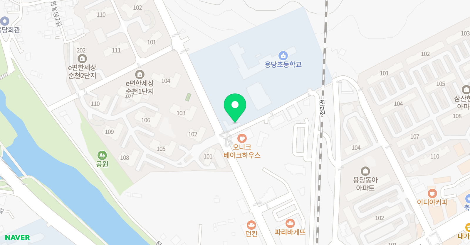 용당T1 태권도장 위치