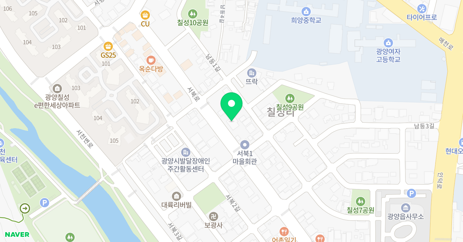 이헌수학 스쿨 광양학원 위치