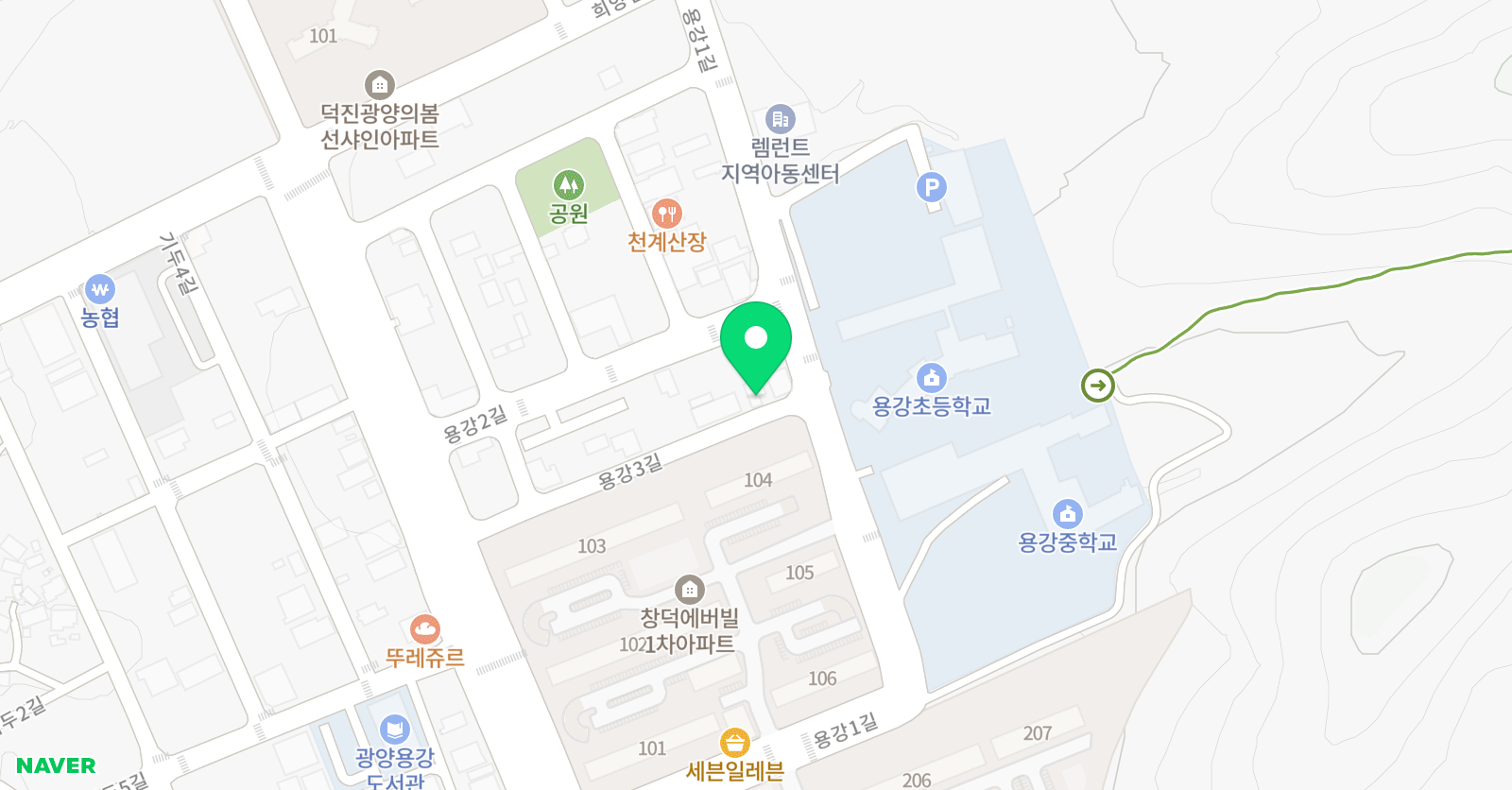 용강 수학학원 위치