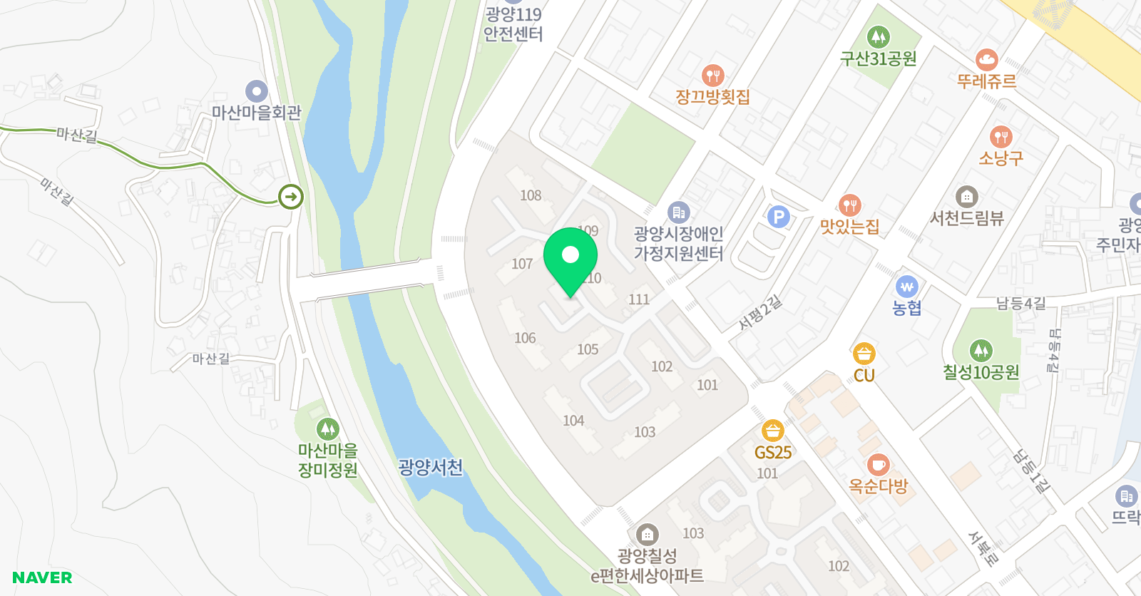 해냄학원 위치