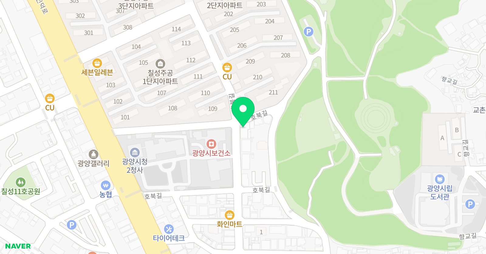 용호 체육관 위치