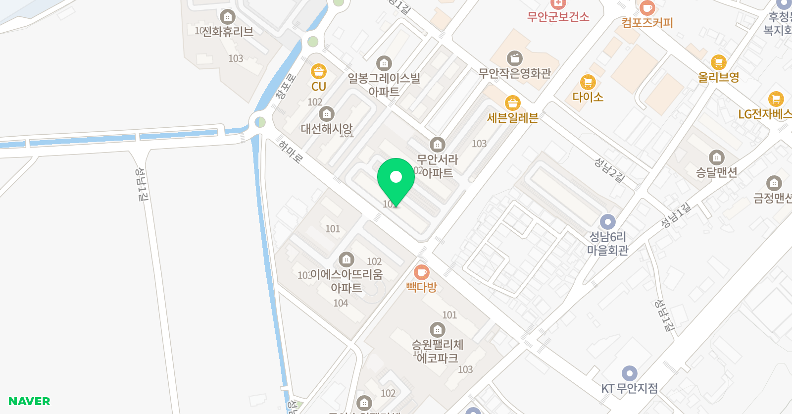 3030 영어 무안러닝센터 위치
