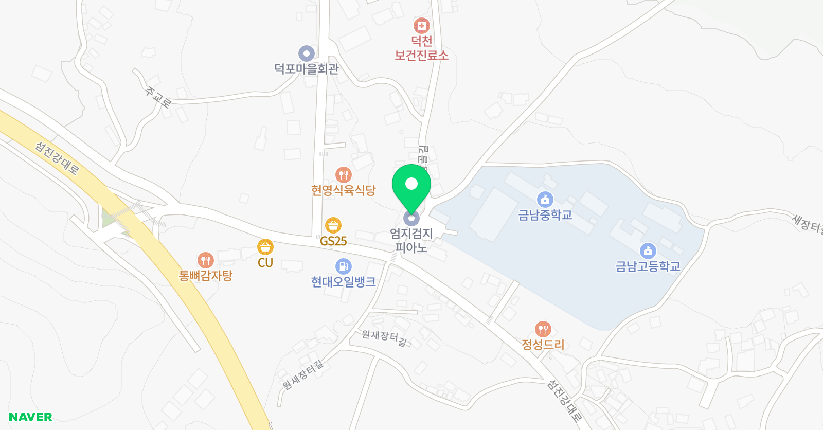 엄지검지 피아노 위치