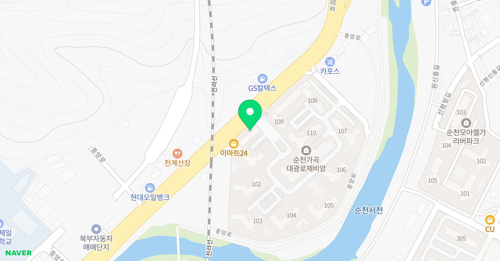 조쌤 영어학원 순천가곡대광 위치